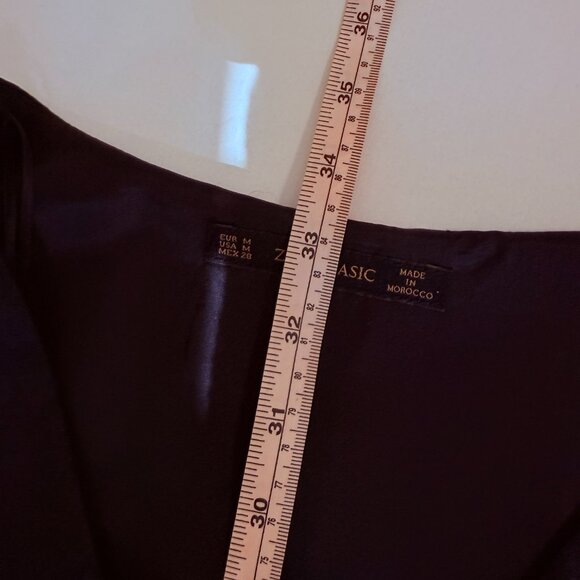 ZARA Women’s Fit & Flare Jacquard Dress V-Neck, Cap Sleeves, Pockets, Lined M - Picture 10 of 11